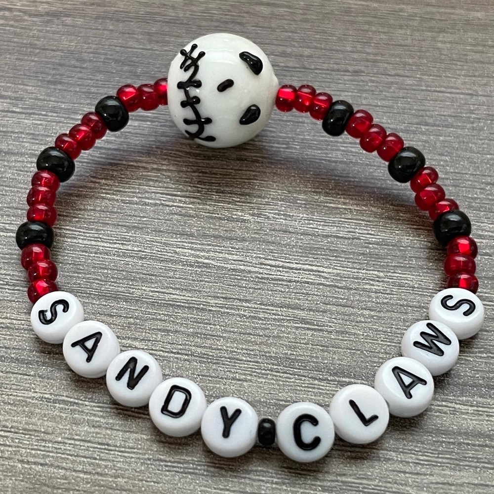 Sandy Claws Disney Nightmare Before Christmas Inspired Jack Skellington Bracelet - Picture 2 of 2